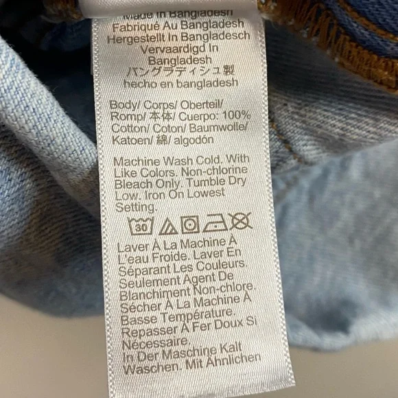 Crewcuts J.Crew Girls Denim Short Overalls Size 14 Adjustable Straps Pocket Bib - Picture 7 of 9